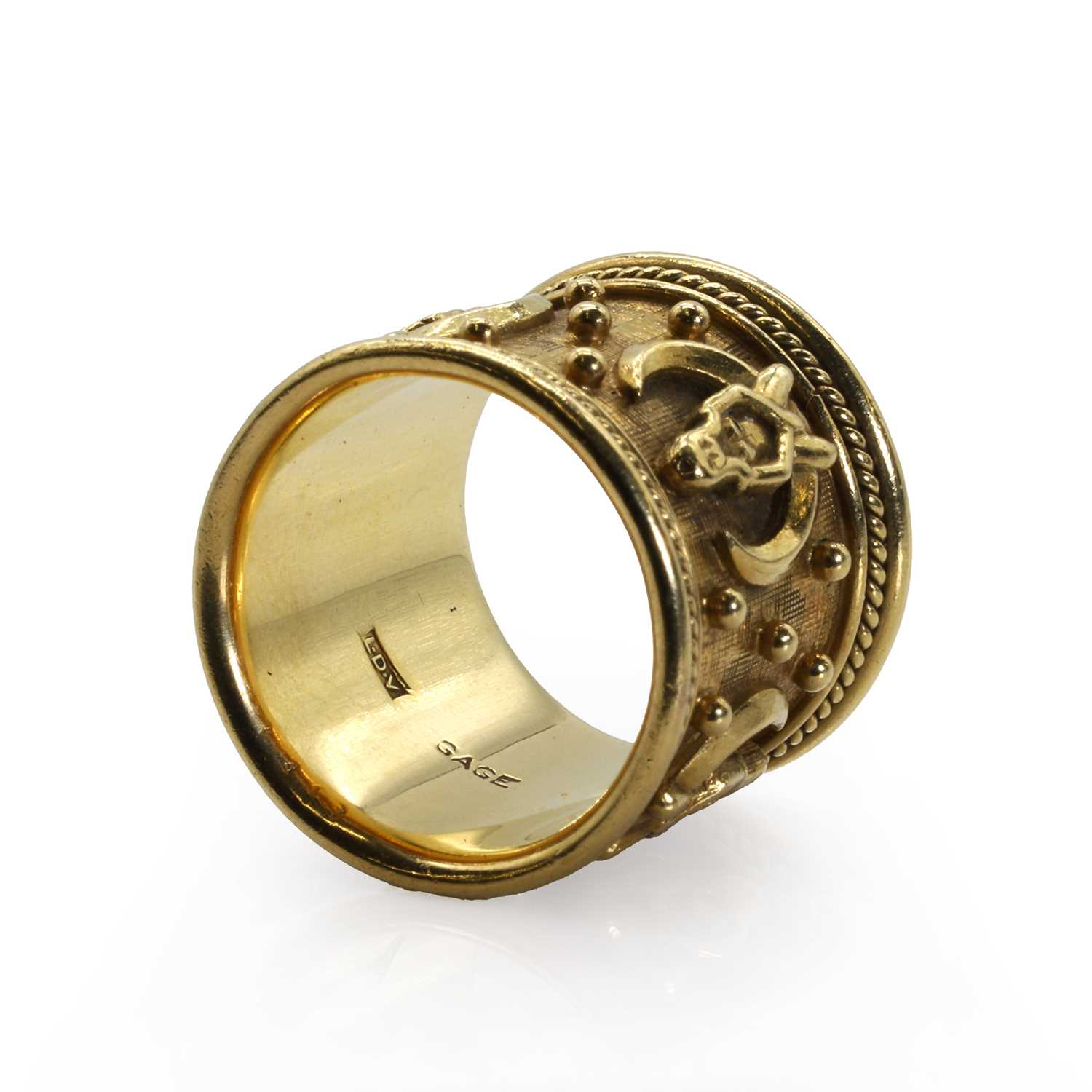 An 18ct gold zodiac ring, by Elizabeth Gage, - Image 2 of 3