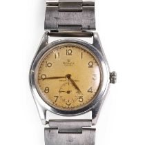 A gentlemen's stainless steel Rolex oyster mechanical watch, c.1946,