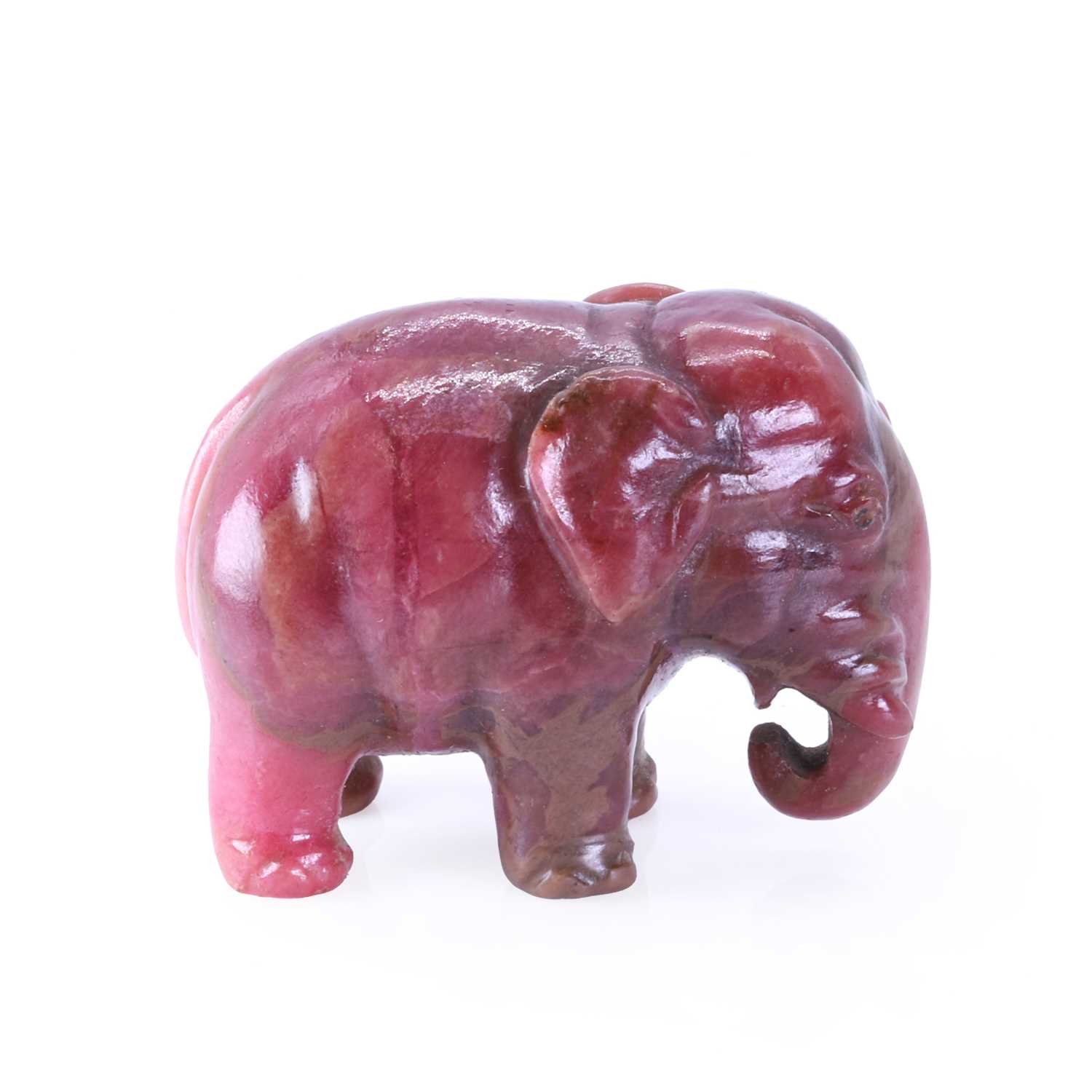 A hardstone model of an elephant, probably by Fabergé, c.1900, - Image 2 of 8