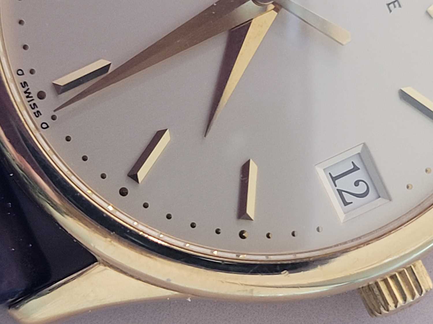 A gentlemen’s 18ct gold Patek Philippe Calatrava automatic strap watch, - Image 6 of 7