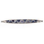 An early 20th century sapphire and diamond brooch,