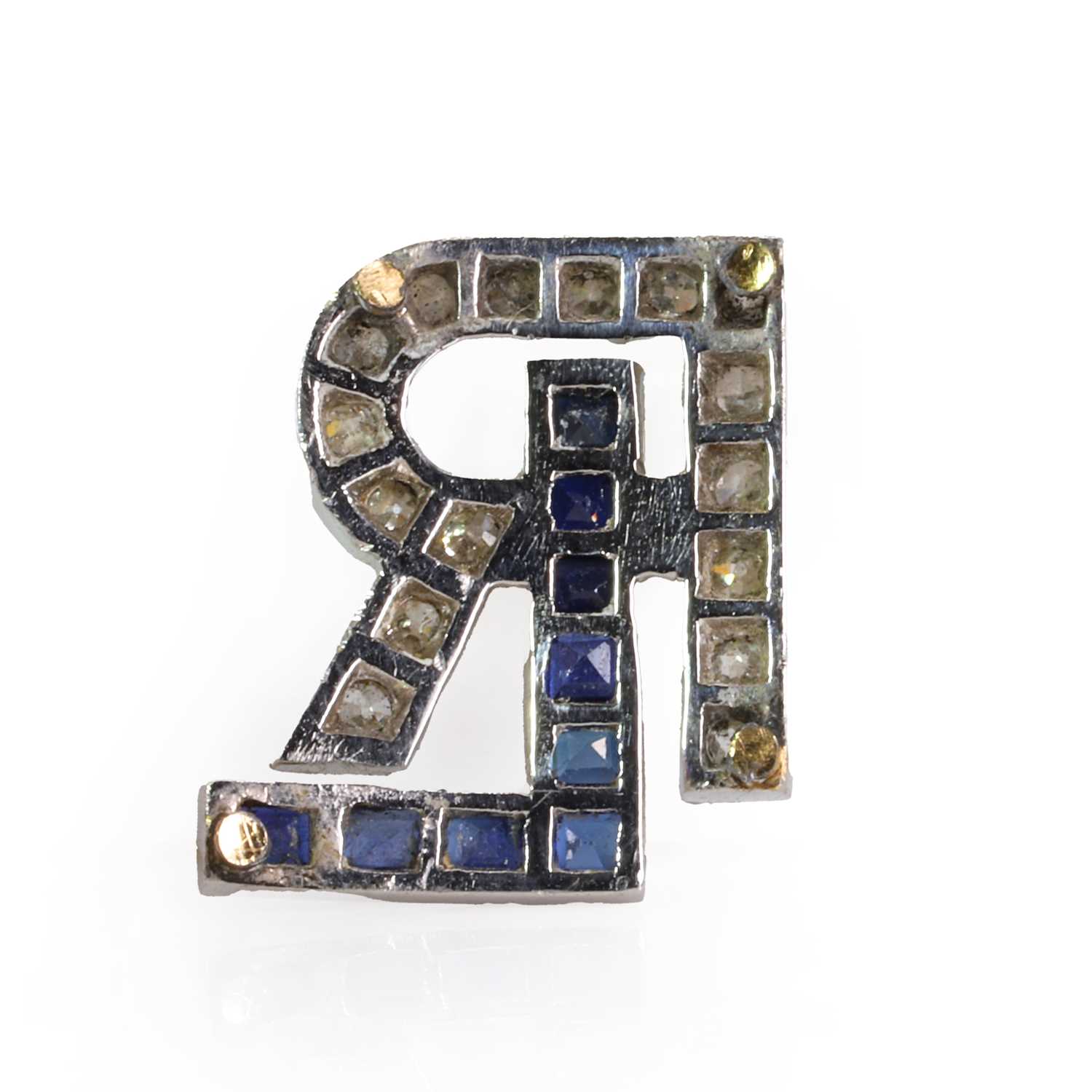 An Art Deco sapphire and diamond monogram, - Image 2 of 3