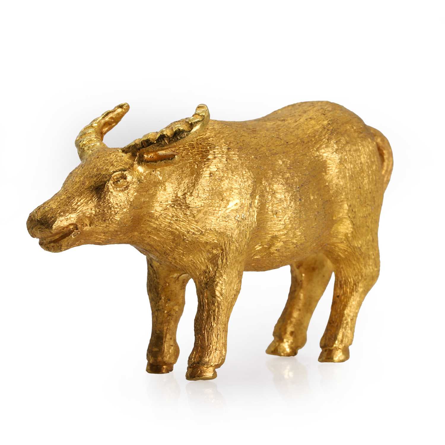 A gold ox ornament,