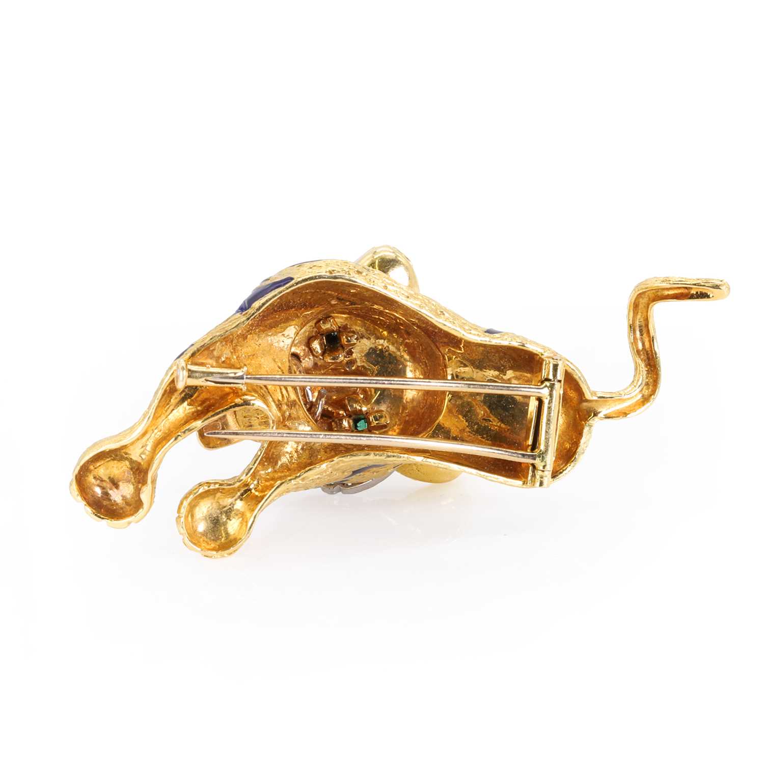 An 18ct gold, enamel and diamond novelty brooch, by Kutchinsky, - Image 4 of 4