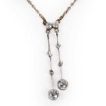 A diamond negligee necklace,