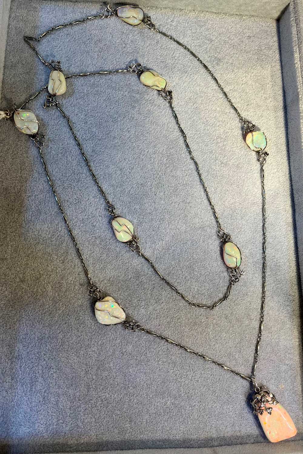 An Arts & Crafts silver and opal necklace, - Image 7 of 8