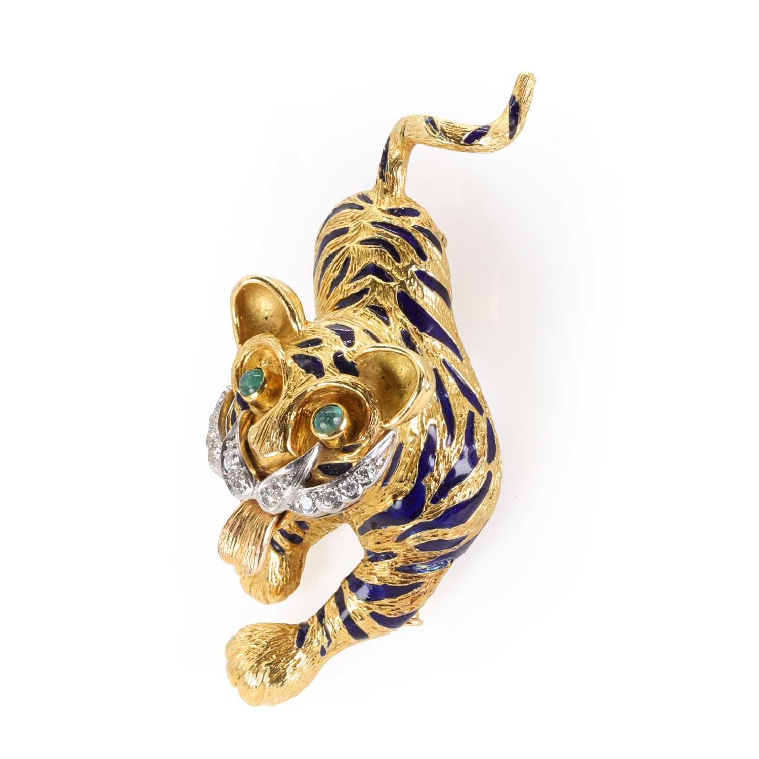 An 18ct gold, enamel and diamond novelty brooch, by Kutchinsky, - Image 3 of 4