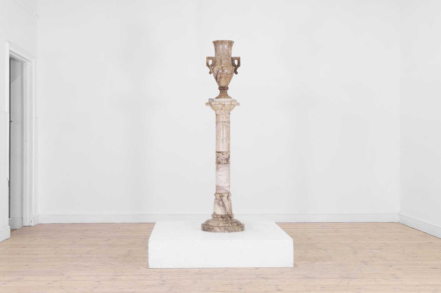A marble vase and plinth, - Image 8 of 28
