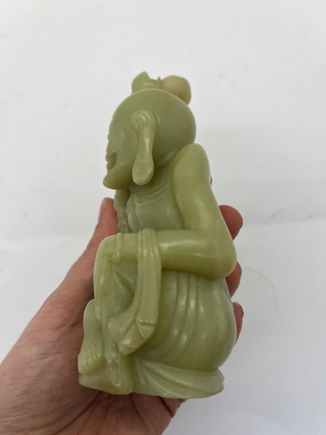 Two Chinese jade figures, - Image 16 of 17