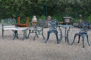 A cast iron bistro set