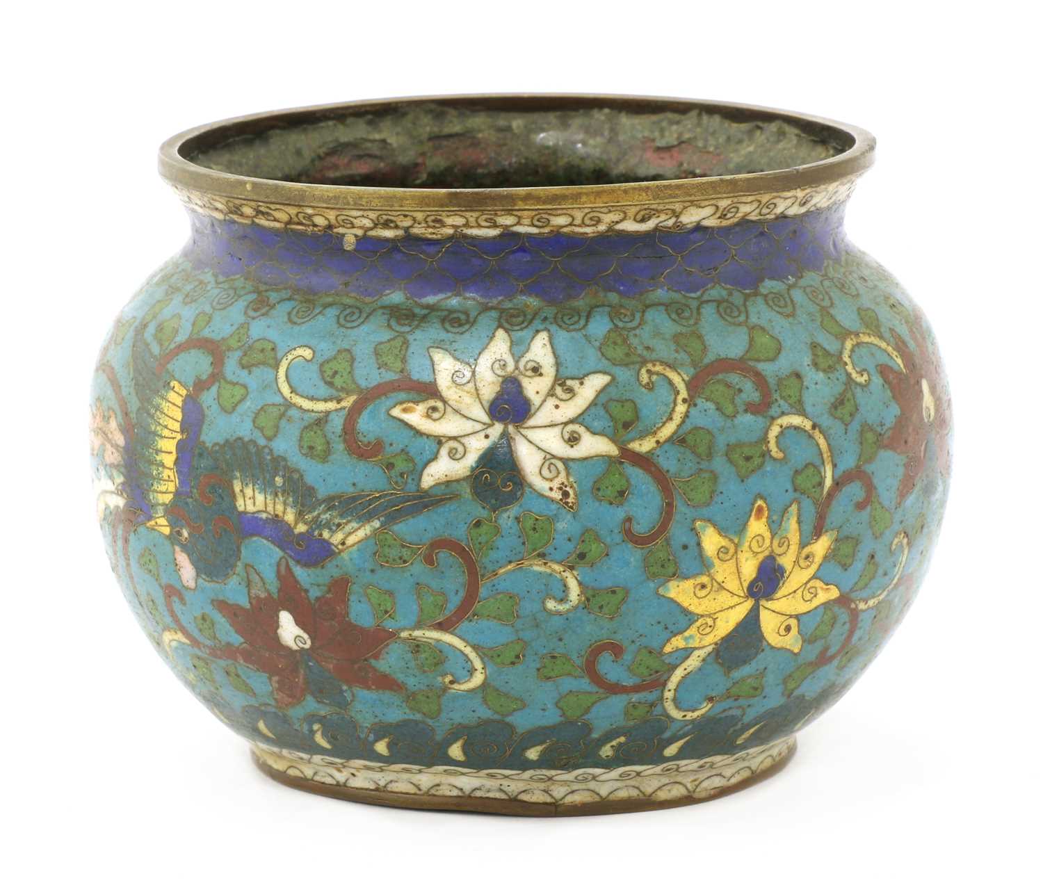 A Chinese cloisonné jar, - Image 4 of 4
