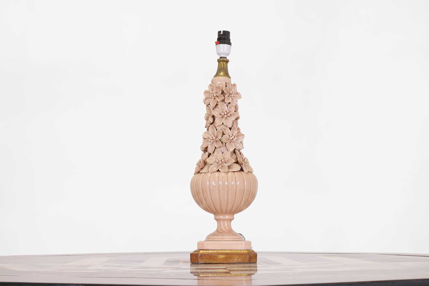 A glazed pottery table lamp by Casa Pupo,