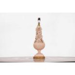 A glazed pottery table lamp by Casa Pupo,