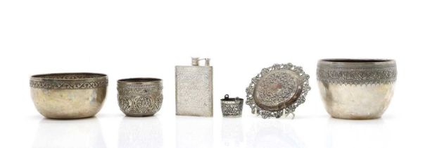 A collection of silver items