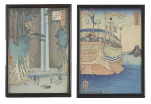 Two Japanese woodblock prints,