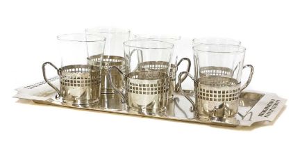 An Austrian Secessionist silver-plated tea service,