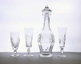 A group of twelve Waterford Crystal 'Colleen' pattern wine glasses