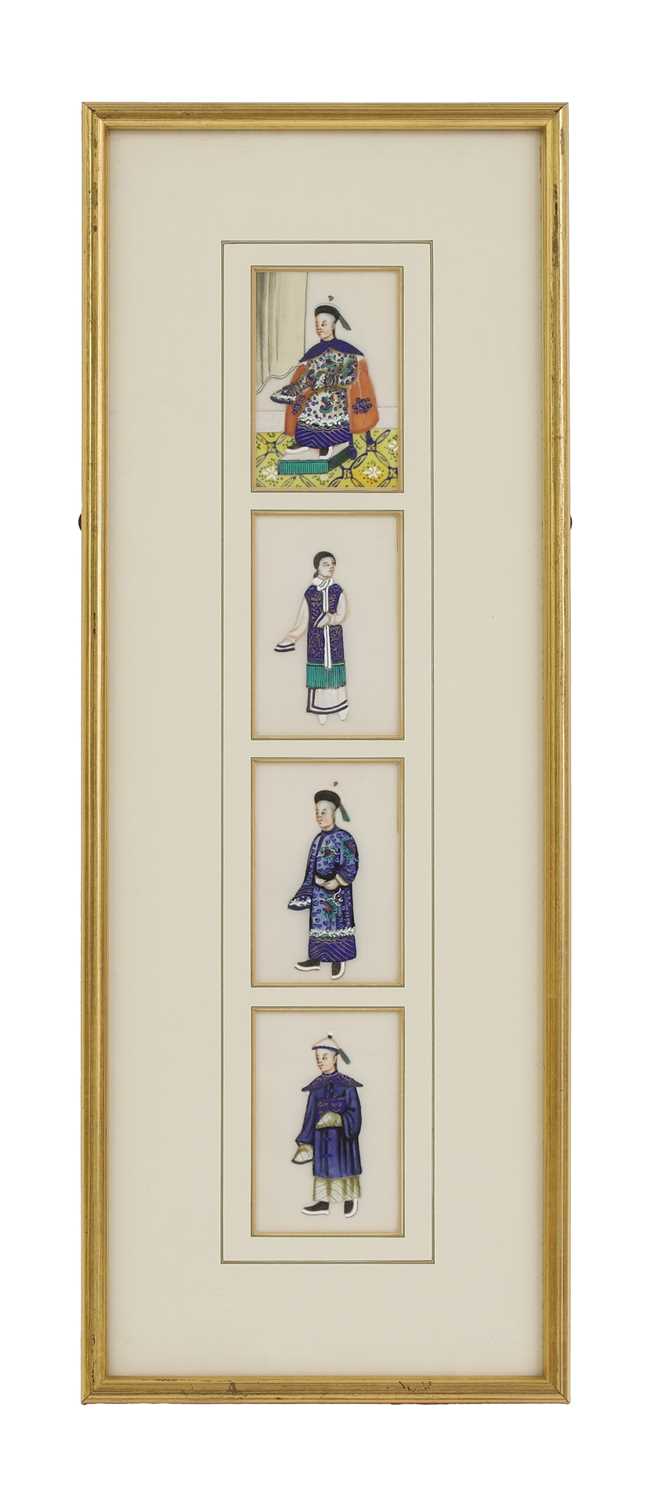 A collection of Chinese pith paper paintings, - Image 3 of 7