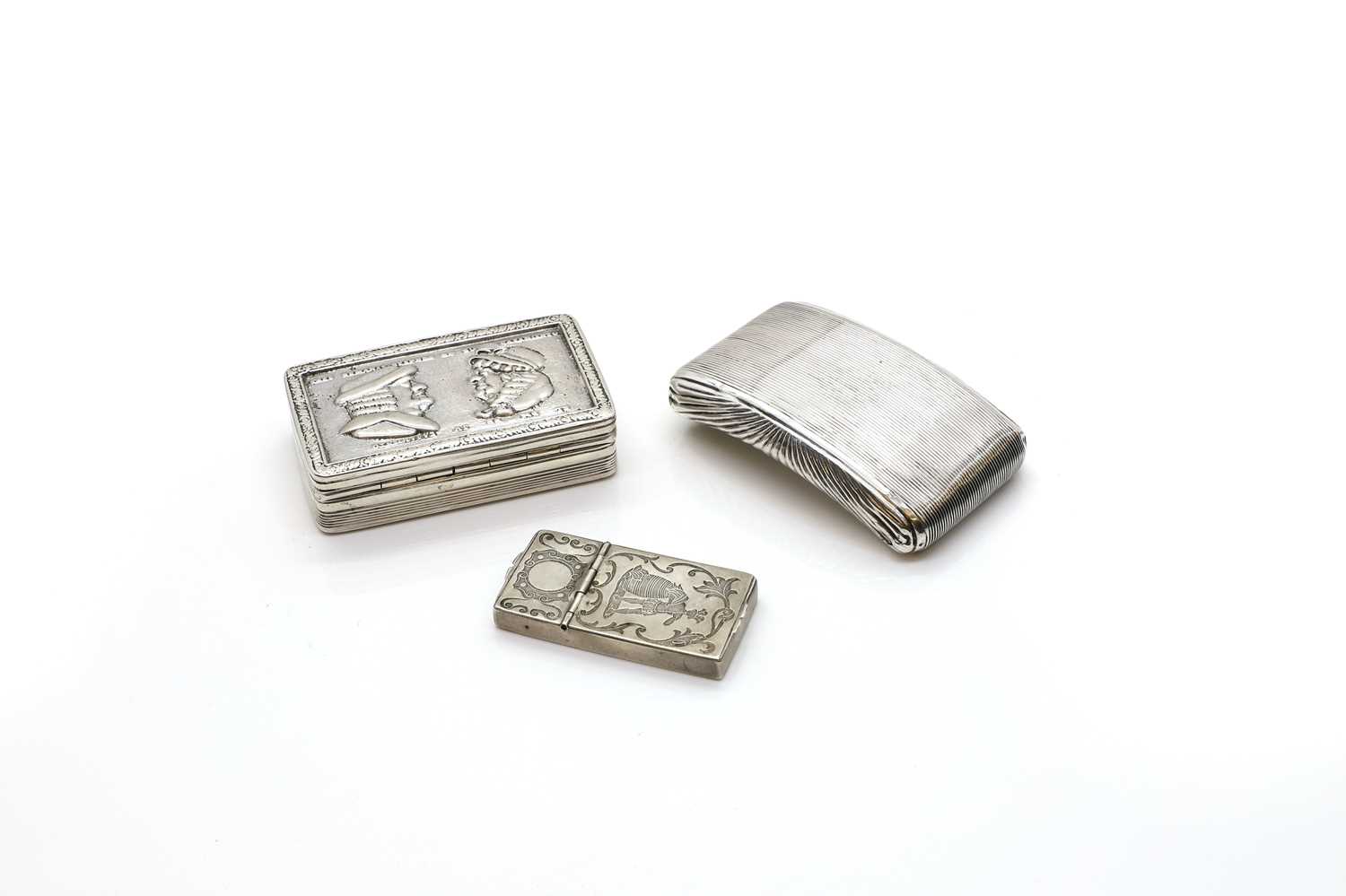 A Portuguese silver snuff box