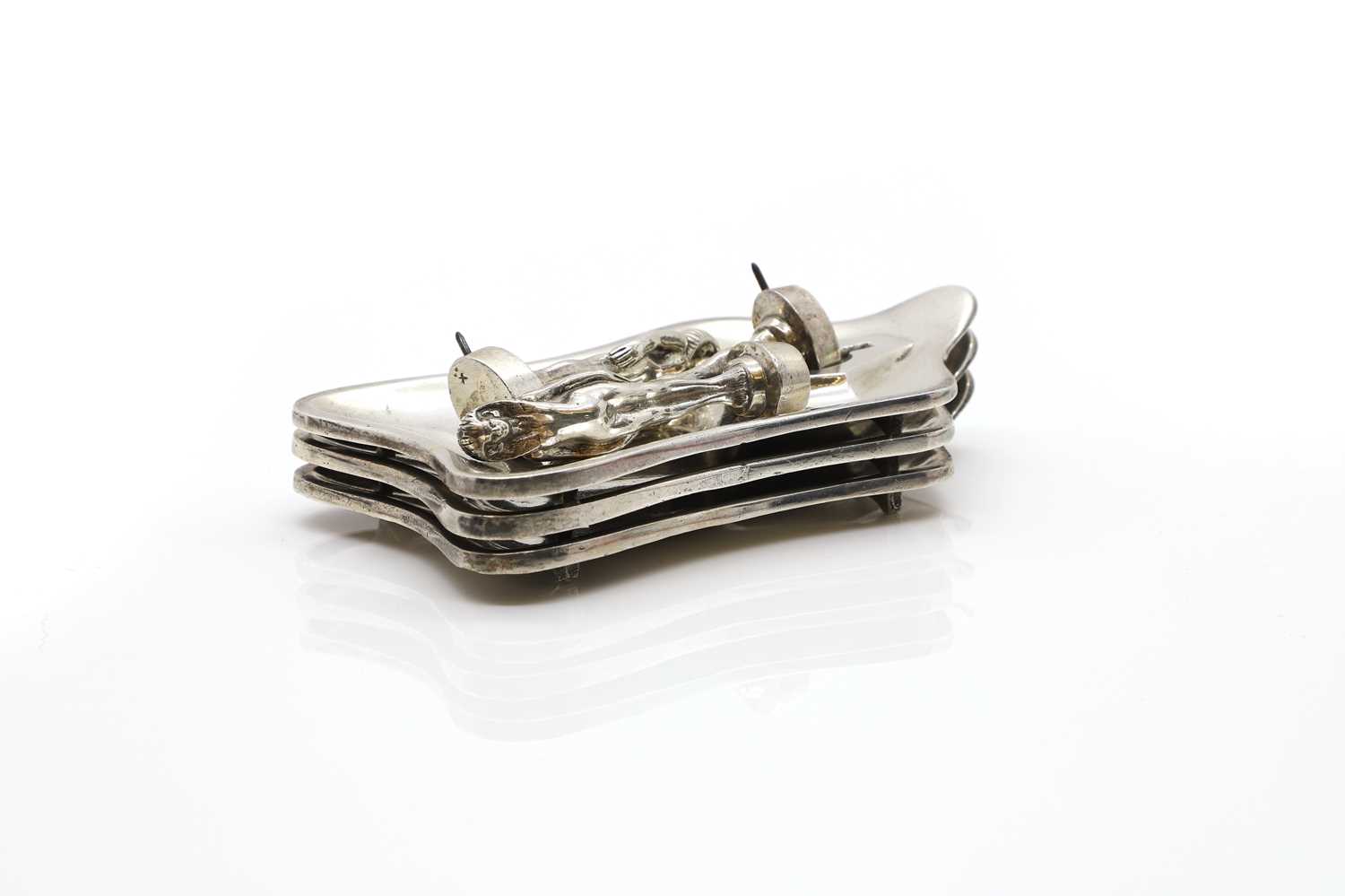 A set of three silver ashtrays - Image 4 of 4