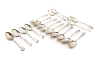 A collection of Georgian silver spoons