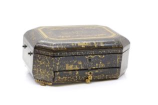A Chinese lacquer workbox