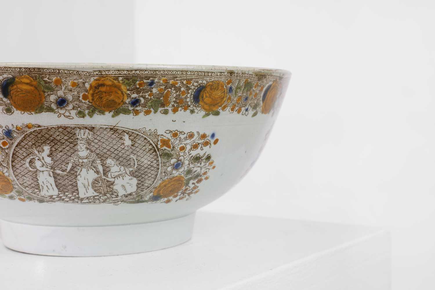 Two delftware tin-glazed earthenware punchbowls, - Image 4 of 22