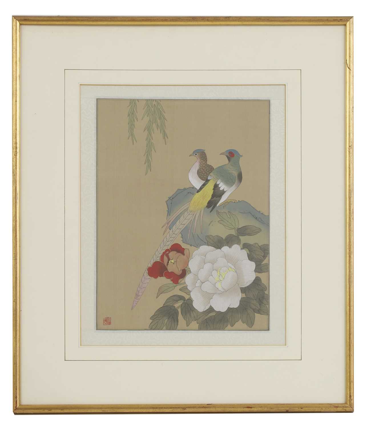 A group of six Chinese watercolour paintings, - Image 4 of 7