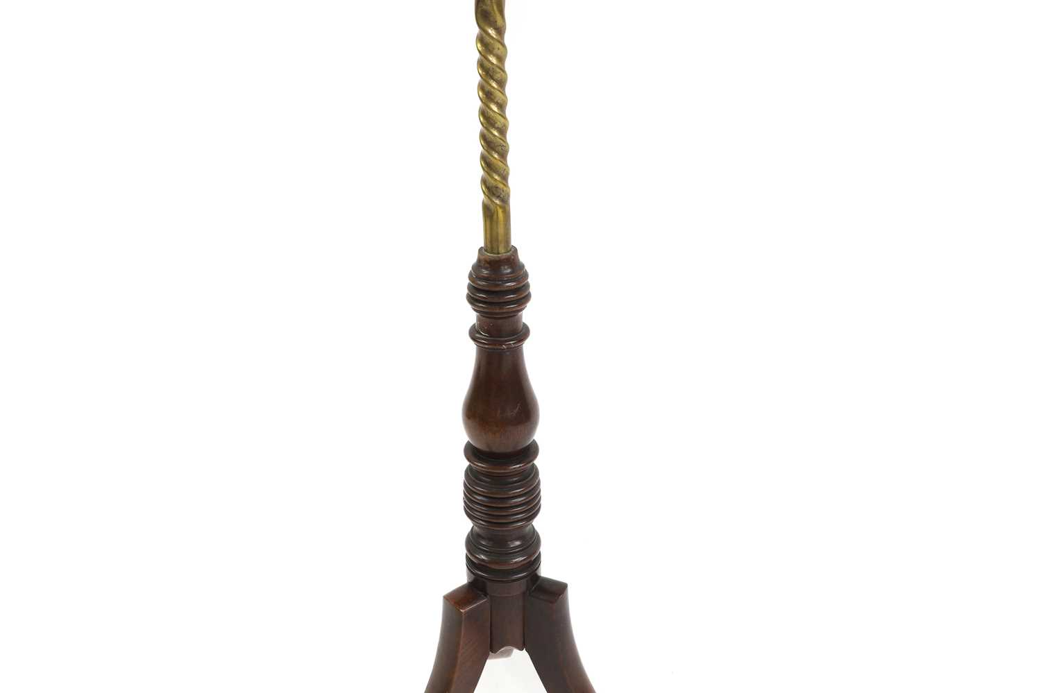 A George III mahogany and brass music stand, - Image 3 of 3