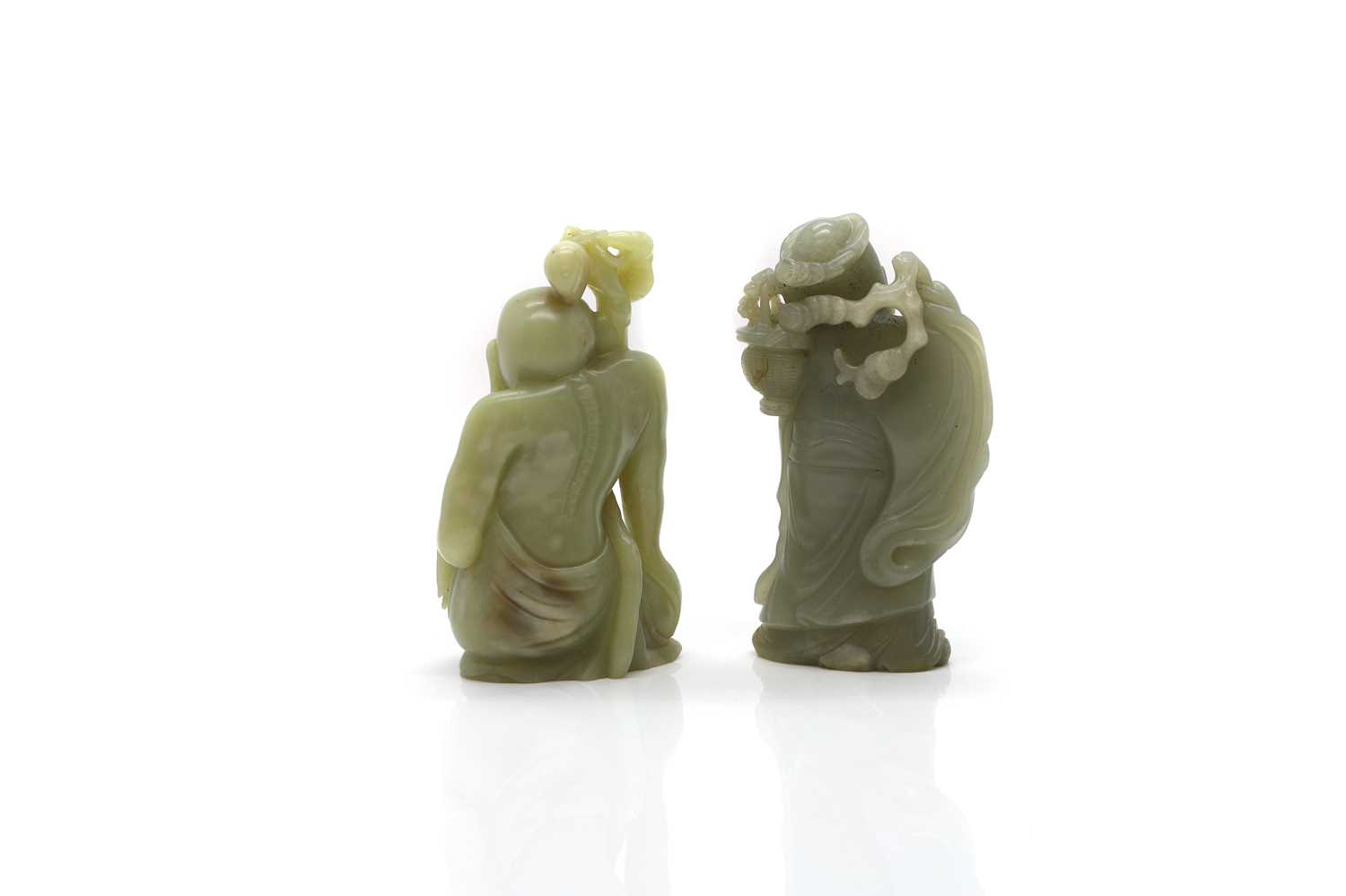 Two Chinese jade figures, - Image 2 of 17