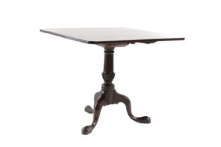 A George III mahogany tilt top table,