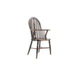 A yew and elm Windsor chair,