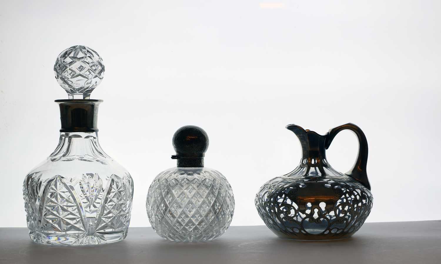 A collection of silver mounted decanters - Image 6 of 8