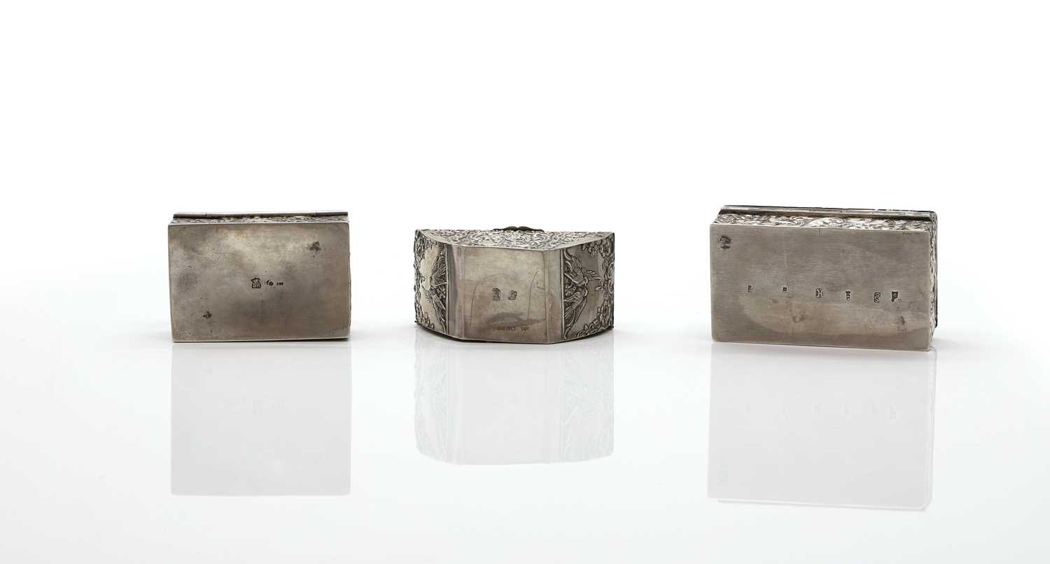 A group of three silver boxes - Image 2 of 3