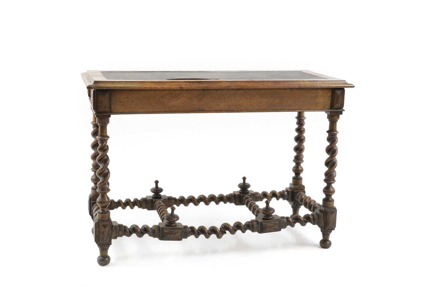 A burr-walnut and oak side table, - Image 2 of 3