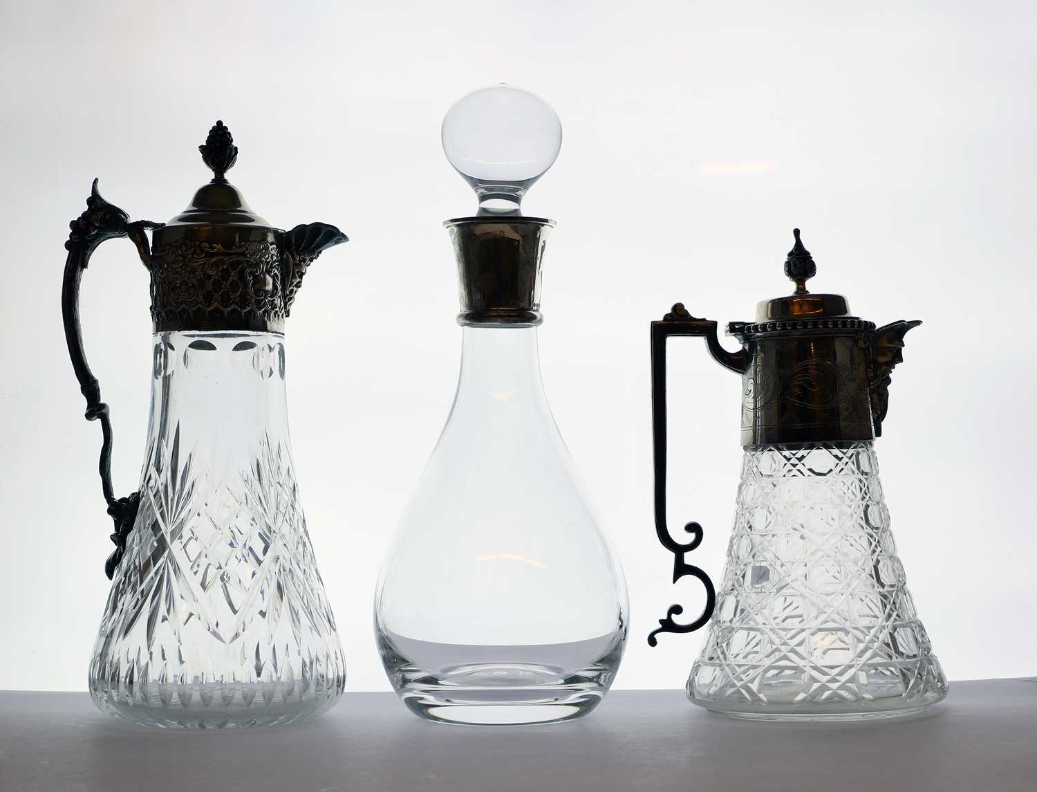 A collection of silver mounted decanters - Image 5 of 8