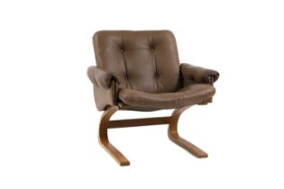 A Norwegian 'Kengu' teak lounge chair,