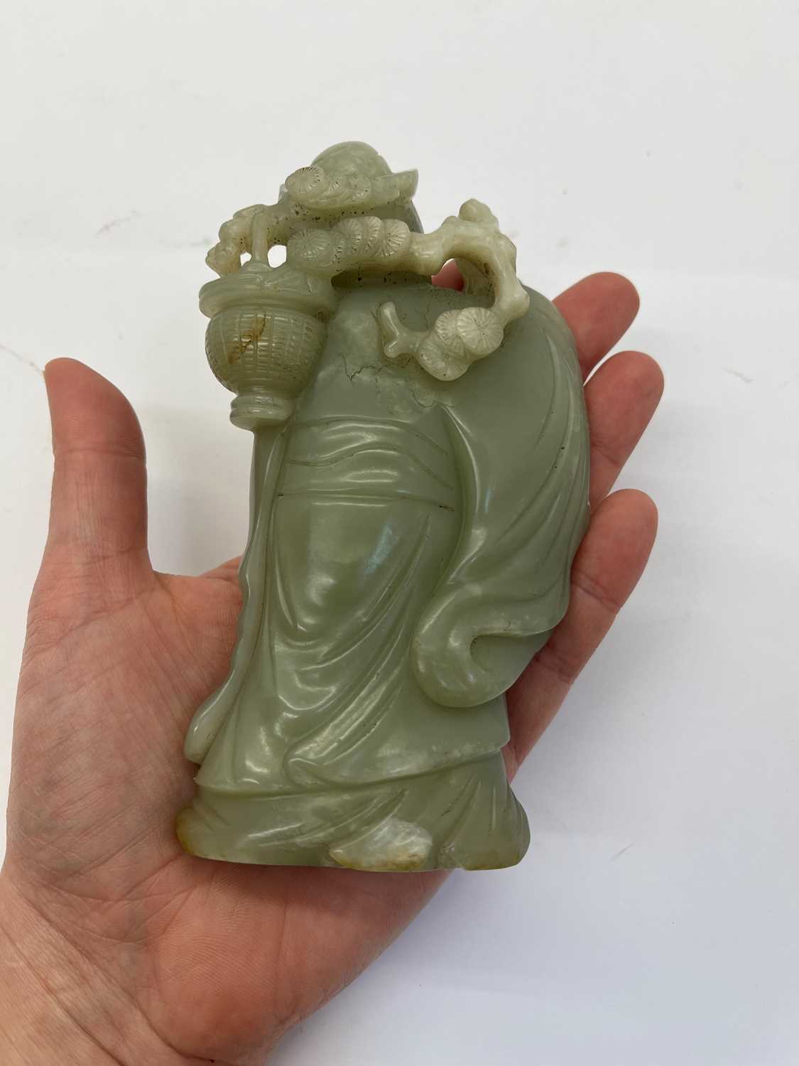 Two Chinese jade figures, - Image 10 of 17