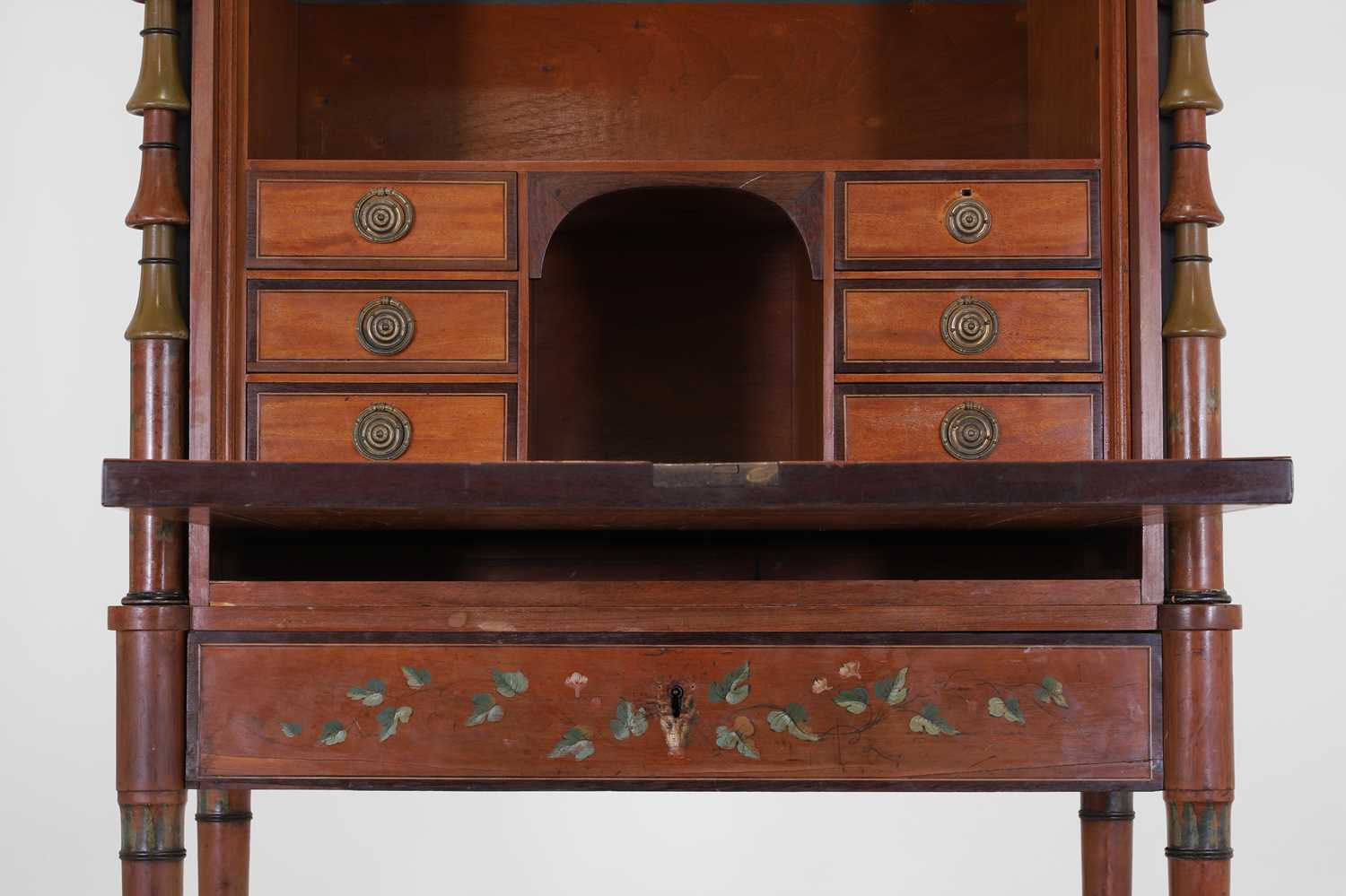 A satinwood secretaire, - Image 5 of 8