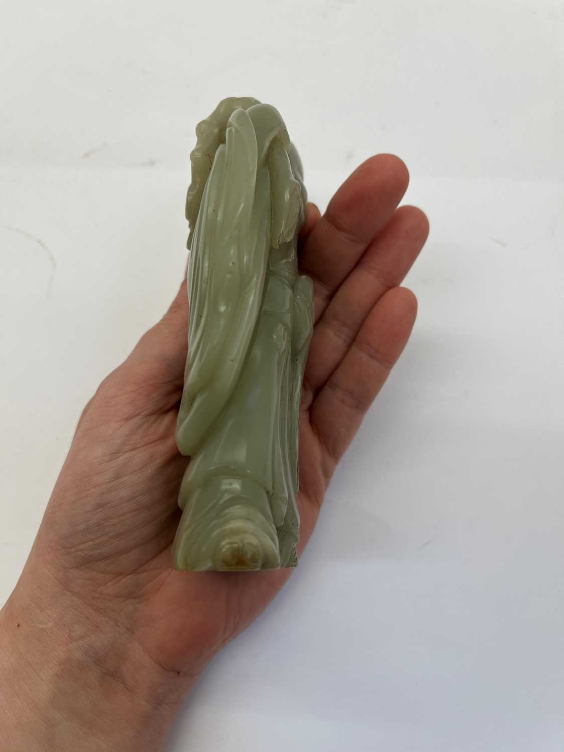 Two Chinese jade figures, - Image 4 of 17