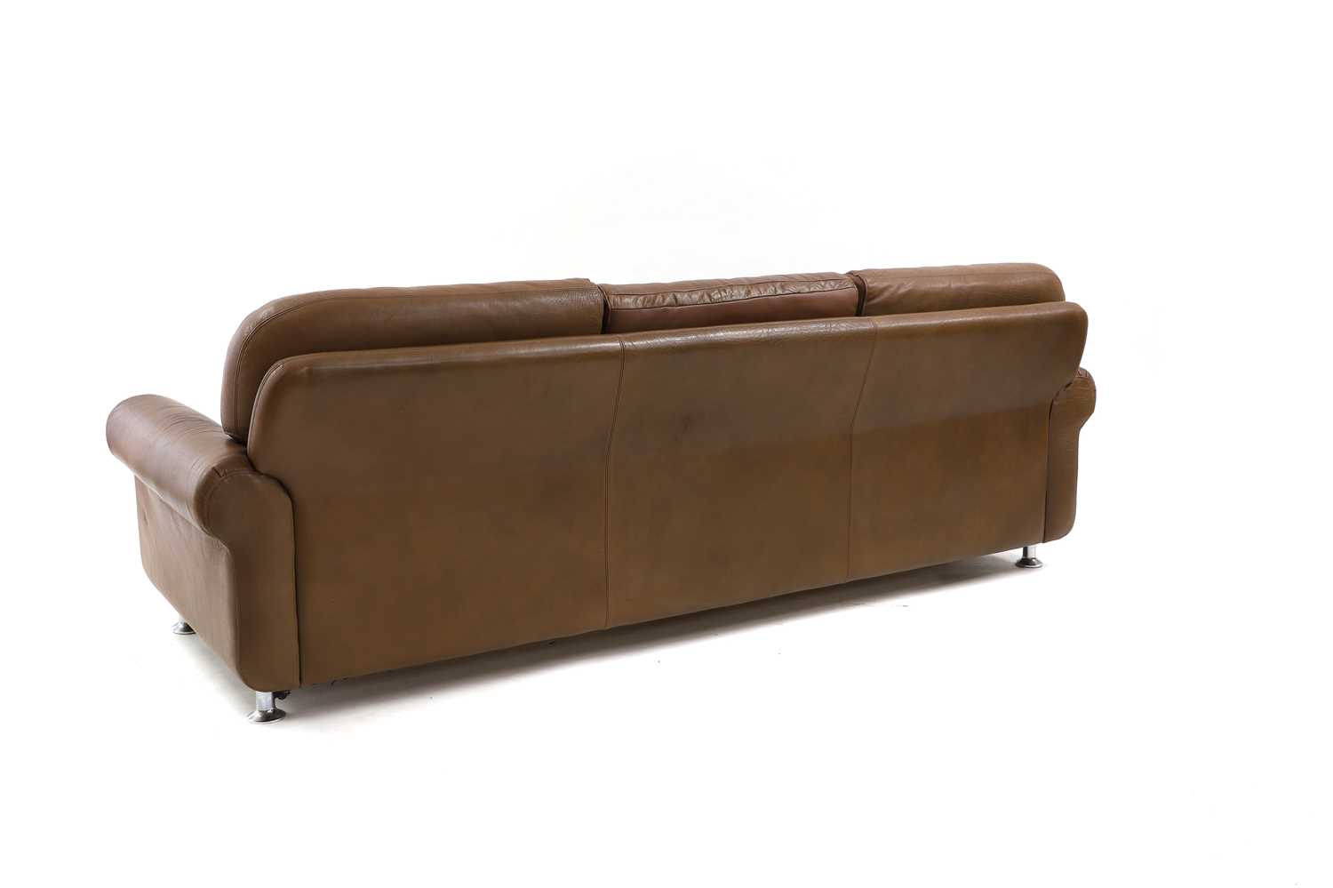 A Danish three seater leather sofa, - Image 3 of 3