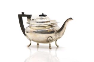 A silver teapot