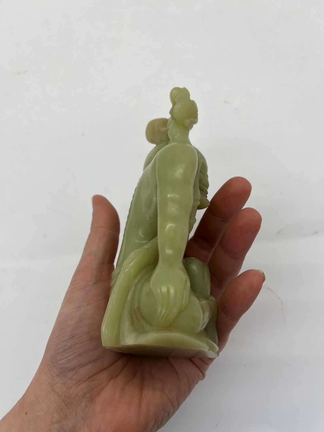 Two Chinese jade figures, - Image 15 of 17