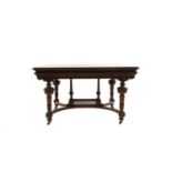 A Continental extending dining table,