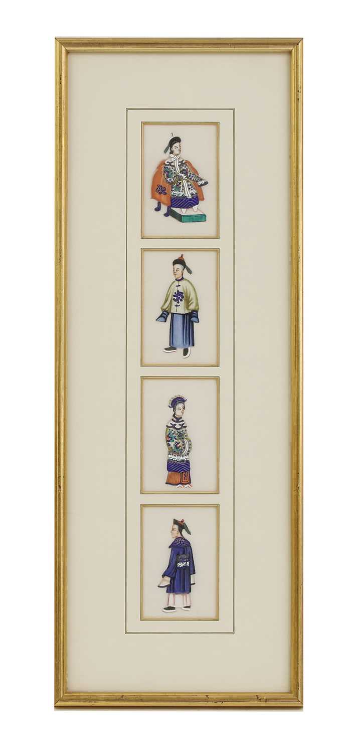 A collection of Chinese pith paper paintings,