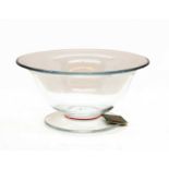 A William Yeowood glass pedestal bowl