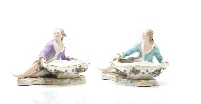 A pair of Meissen sweet meat dishes,