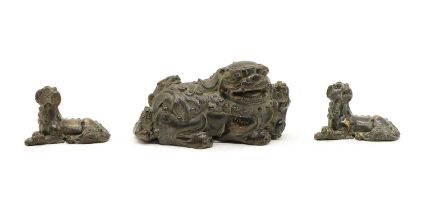 A Chinese bronze weight,