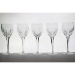 A collection of Stuart Crystal glass 'Monaco' pattern wine glasses