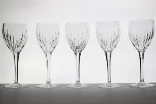 A collection of Stuart Crystal glass 'Monaco' pattern wine glasses